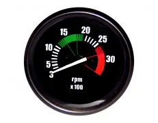Tacometro 3000 RPM 663 Hz 100mm 12 volts