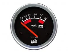 Voltímetro 22 – 32V 60mm 24Vts